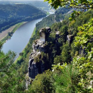 View of the bastei to the elbe