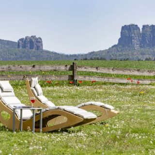 Relax with a view of the "Schrammsteine"